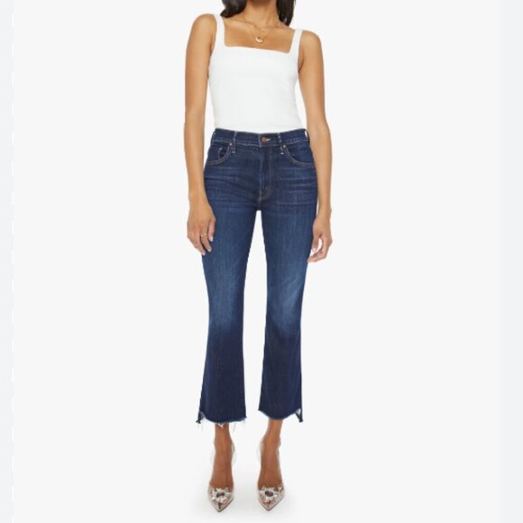 Mother | The Insider Crop Step Fray Off Limits Jeans High Rise Flare Size 25 - Picture 2 of 14